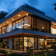 Home automation installation in a South Florida Miami house exterior, designed for discreet luxury and consistency.