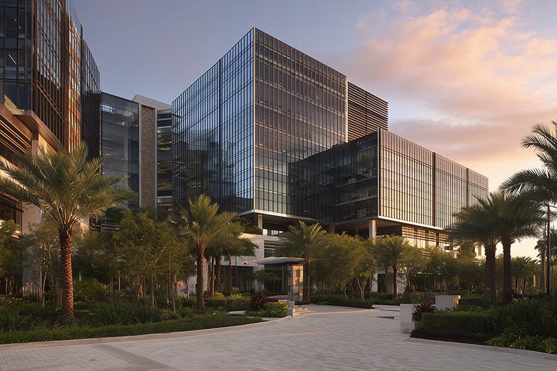 Commercial structured cabling and security equipment for office buildings