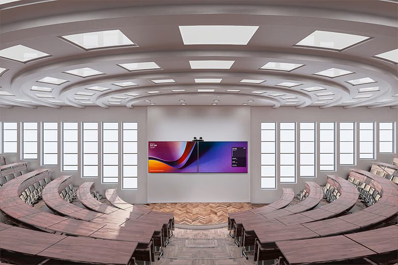 University lecture hall with automated multi-camera tracking